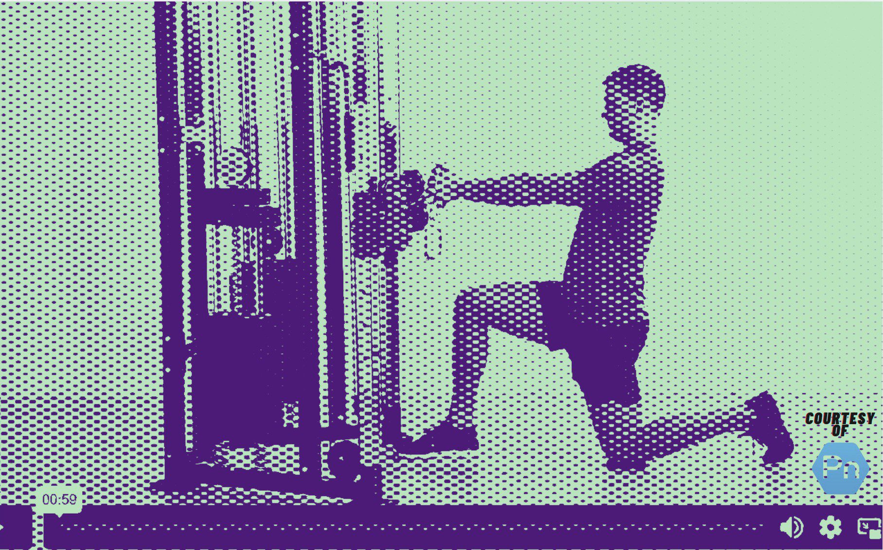 Athlete performing a half-kneeling pallof press with perfect posture