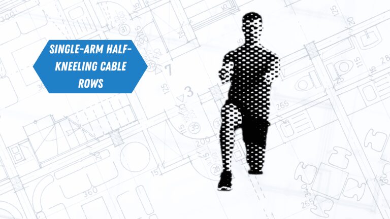 An expert personal trainer demonstrating Single-Arm Half-Kneeling Cable Rows