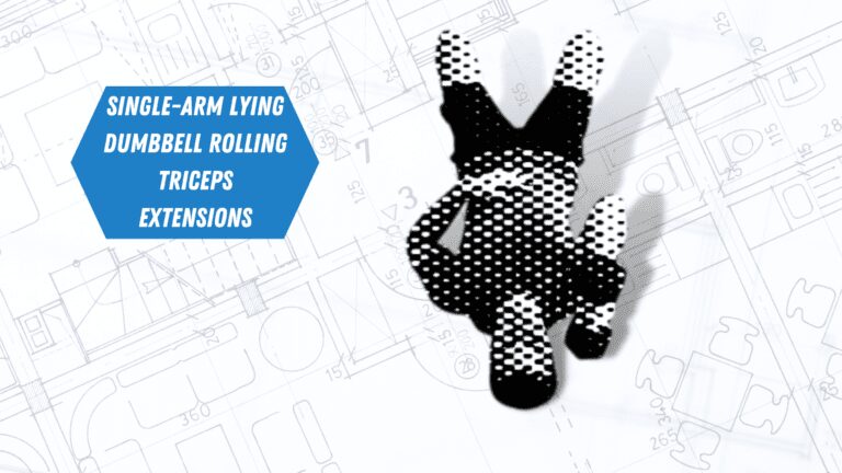 An expert personal trainer demonstrating Single-Arm Lying Dumbbell Rolling Triceps Extensions