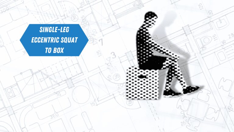 Certified personal trainer demonstrating single-leg eccentric box squat