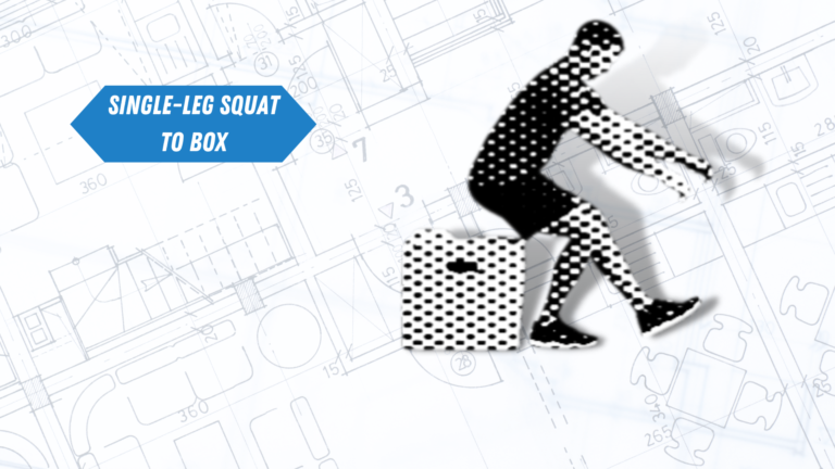 An expert personal trainer demonstrating a Single-Leg Squat to Box