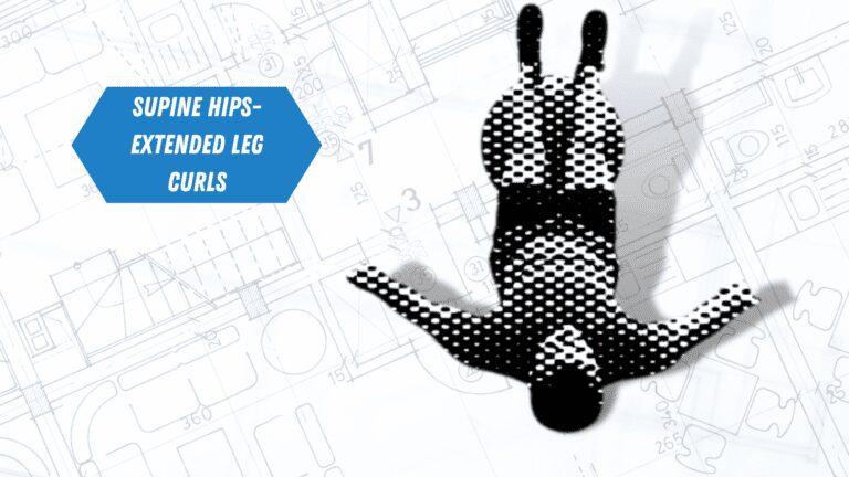 An expert personal trainer demonstrating Supine Hips-Extended Leg Curls
