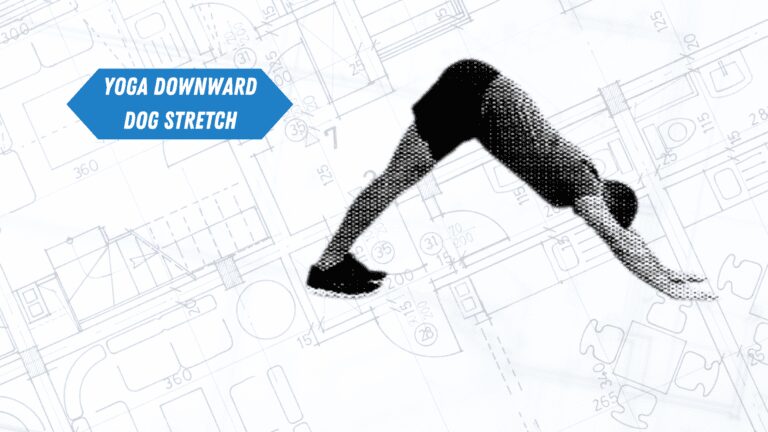 An expert personal trainer demonstrating a Yoga Downward Dog Stretch