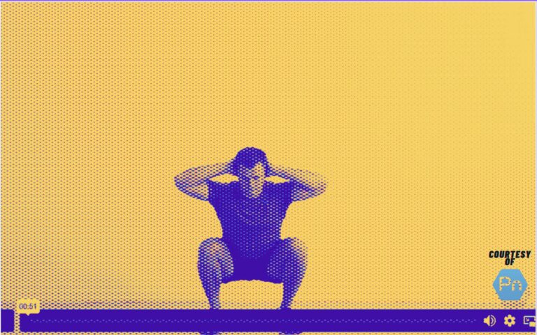 Certified personal trainer demonstrating the prisoner squat exercise for strength and mobility