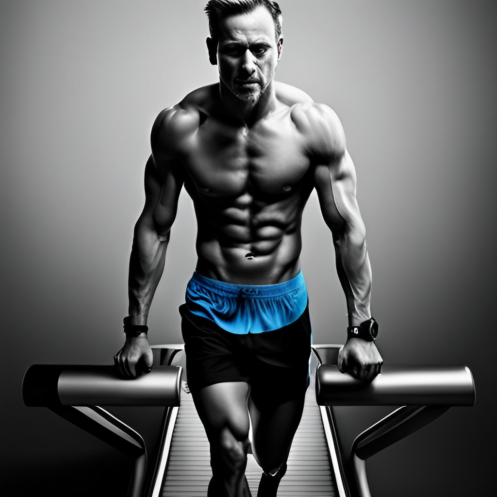 A man exercising at low-intensity.