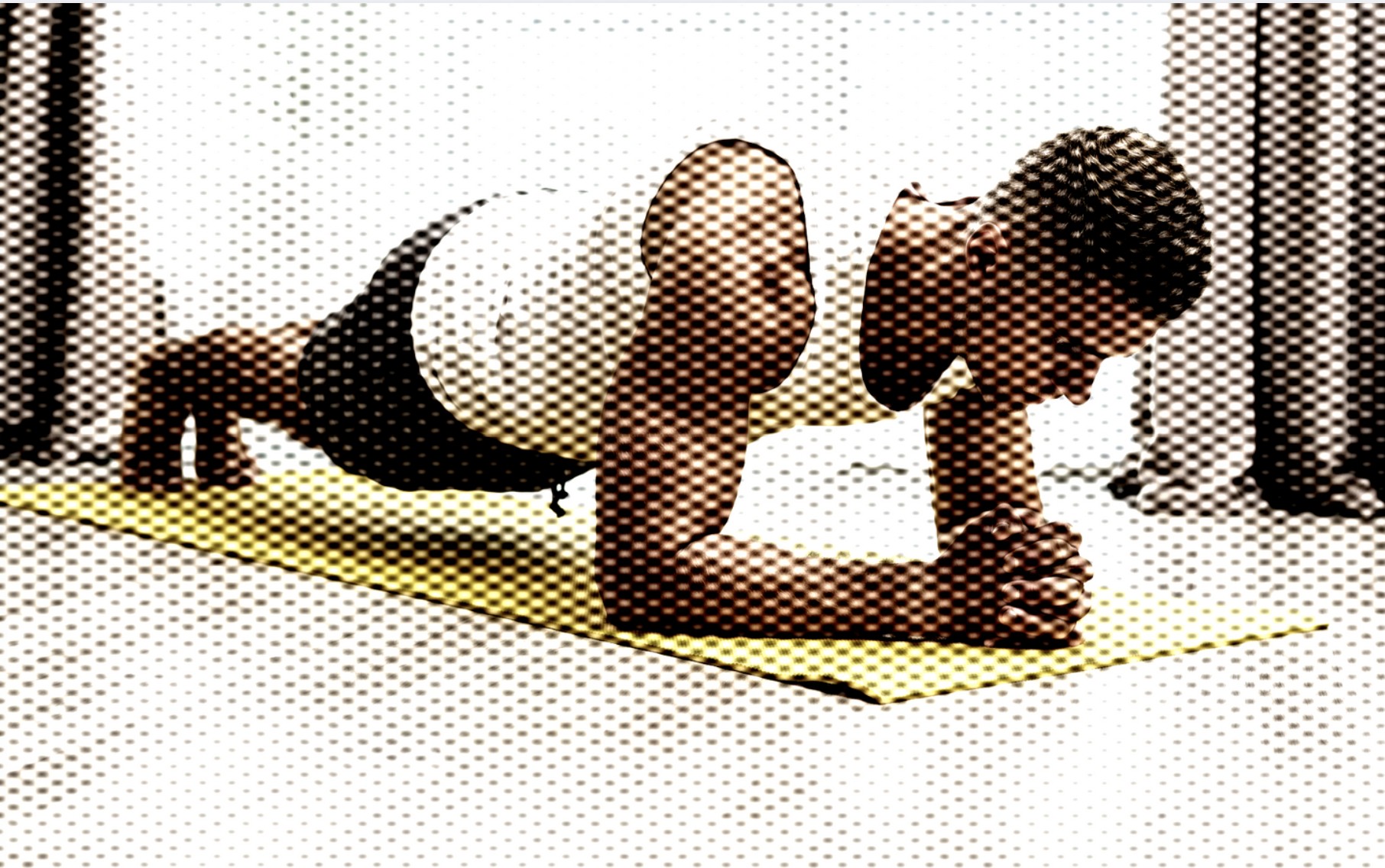 Certified personal trainer demonstrating a plank exercise