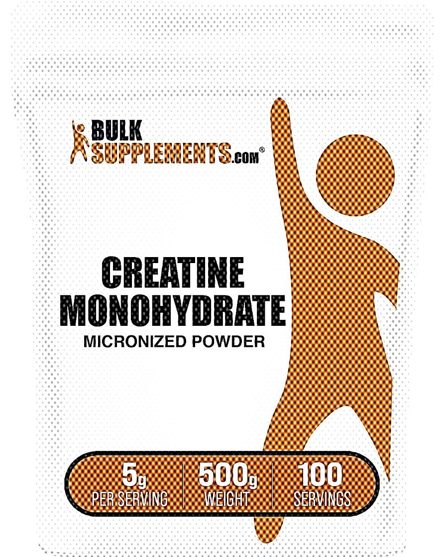 Bulk Supplements Creatine Monohydrate powder pouch