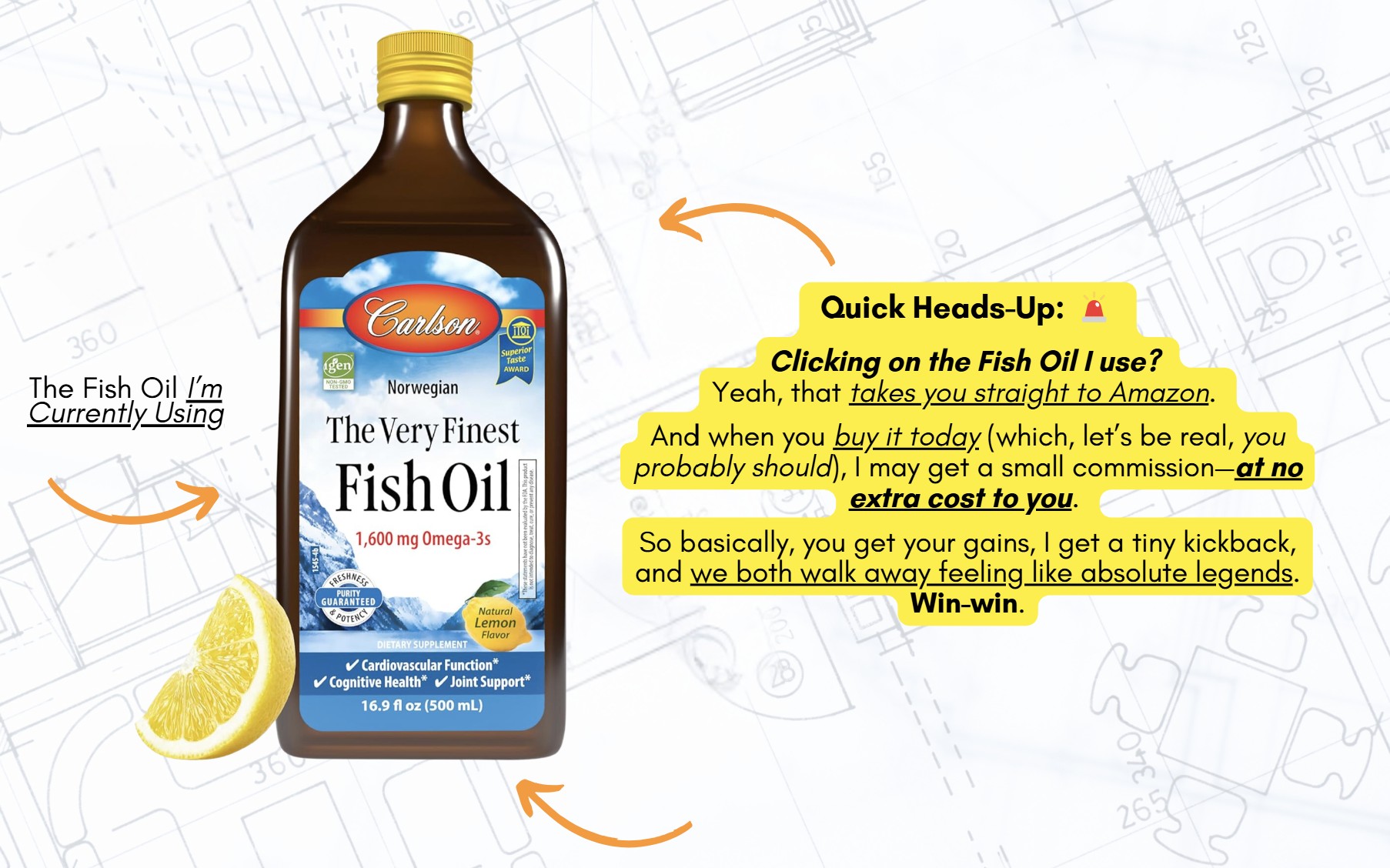 Buy the recommended fish oil on Amazon and support the content at no extra cost.