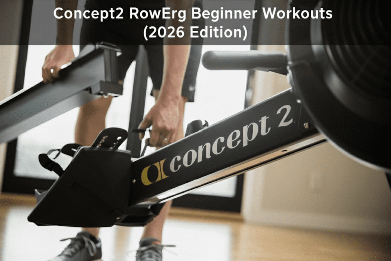 Person setting up for a beginner-friendly rowing session