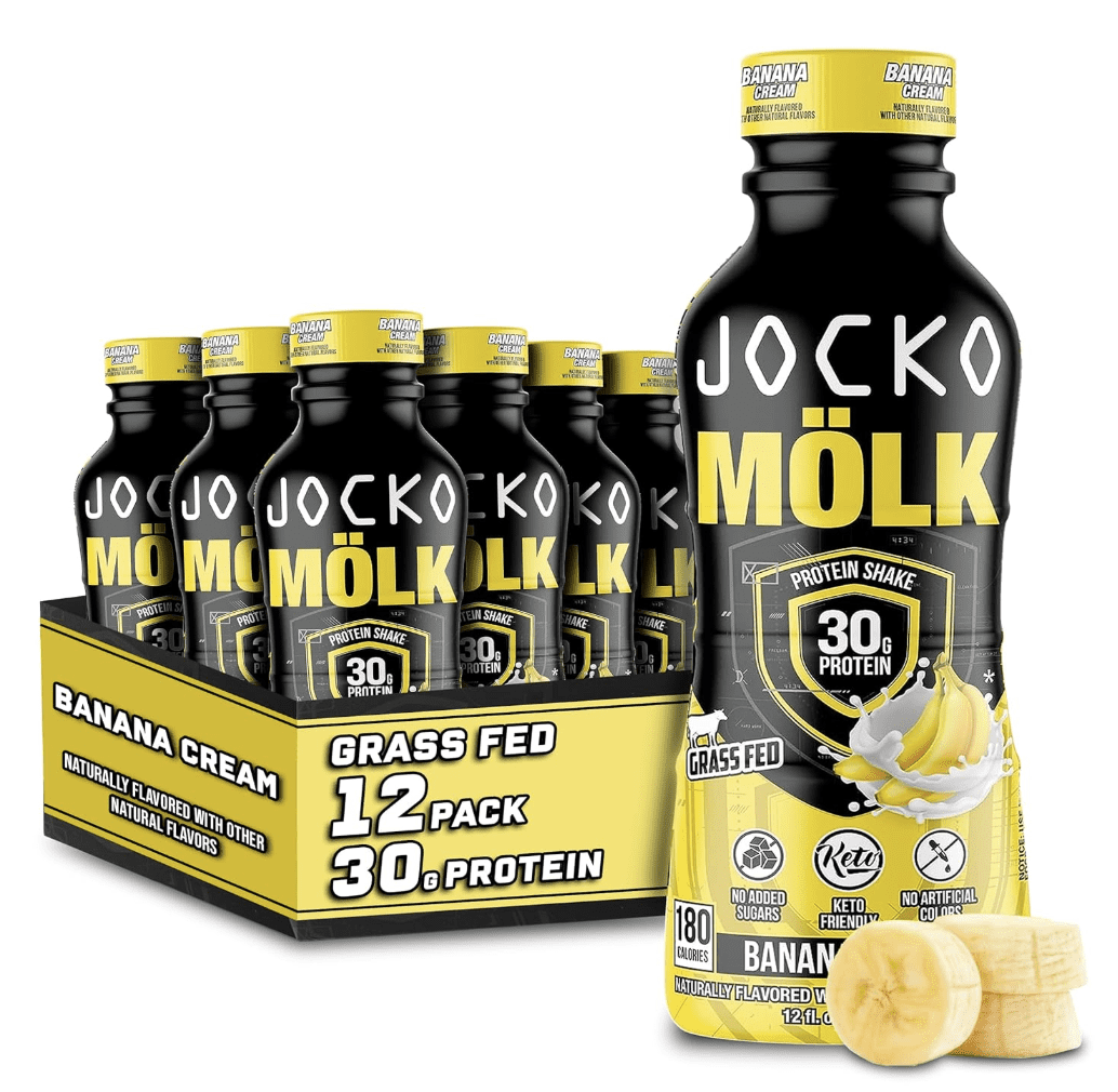 Jocko Mölk 30g Grass Fed Protein Shakes Ready to Drink 12 FL Oz pack of 12