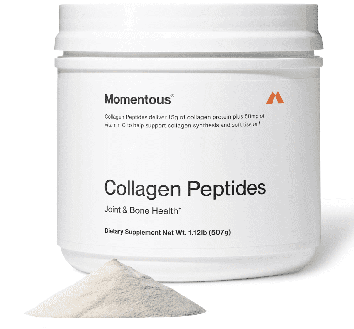 Momentous Grass-Fed Collagen Peptides Powder with Fortigel & Vitamin C for joint and skin health